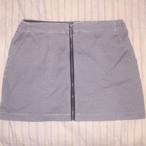 gingham mini skirt